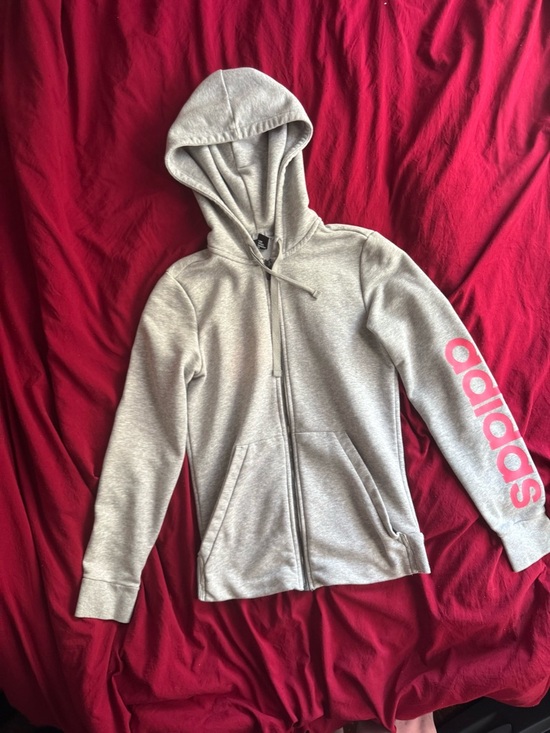 adidas Jackets & Blazers - Grey and pink hoodie